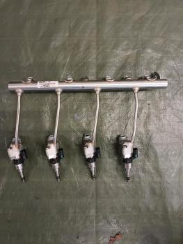 Opel 1.4L Turbo Einspritzleiste mit Düsen und Sensor 12672583 - Gebraucht.